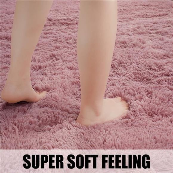 Soft Modern Indoor Large Shaggy Rug for Bedroom Livingroom Dorm Kids Room Home - Picture 4 of 6